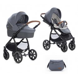 846 - Детская коляска Noordi Fjordi Sport Melange Leather 2 в 1 